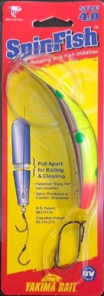 Yakima Spinfish 4" Chart Monkey Pickles