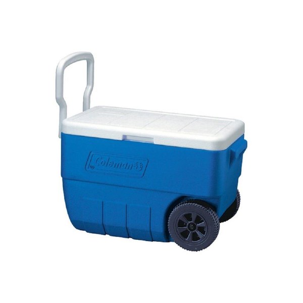 Coleman Cooler 50Q W/Wheels Blue