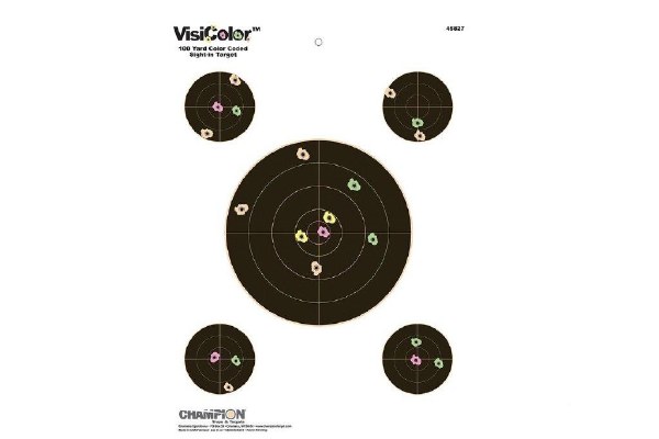 Champion VisiColour 100yrd Sight In Target 10pk