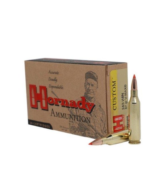 Hornady Custom 243win V-Max 87gr