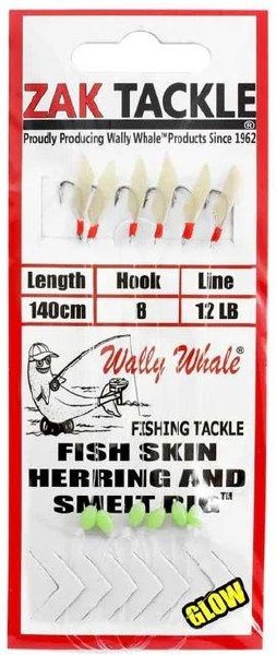 Gibbs Delta Zak Tackle Herring Rig #8 Glow Bead Fish Skin