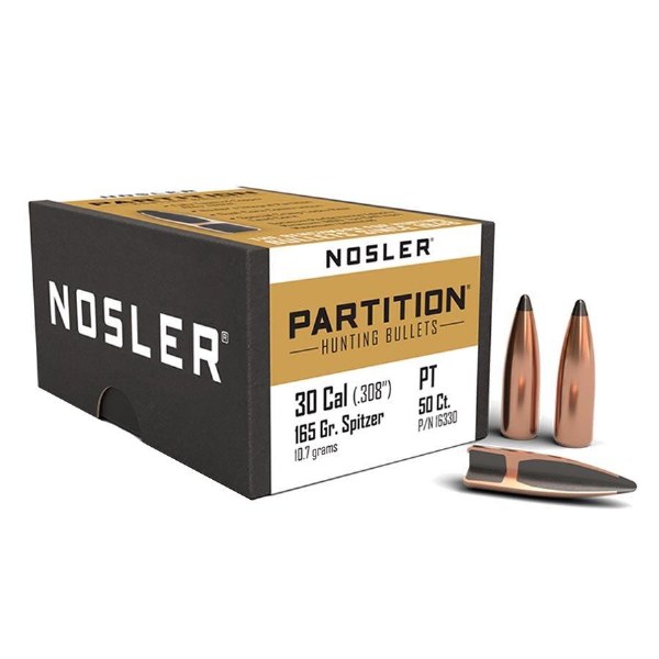 Nosler 30 Cal Partition 165gr Spitzer 50ct