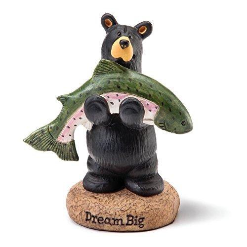 Bearfoots Figurine Dream Big Bear w/Fish