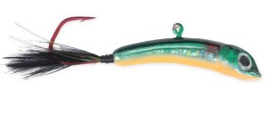 Blue Fox Lil' Foxee Jig 9/16oz Glow Perch