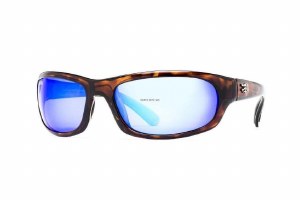 Calcutta Stealhead Sunglasses Polarized Tortoise/Blue Mirror