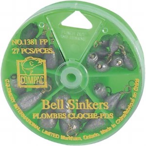 Angler Tackle Bell Sinkers 27pcs