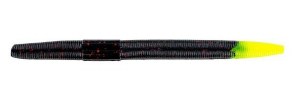 Big Bite Baits 5" Trick Stick Black Neon Chart Tip 8 Per Pack