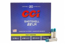 CCI  Shotshell 22 LR #12 Shot 31gr 1000 fps