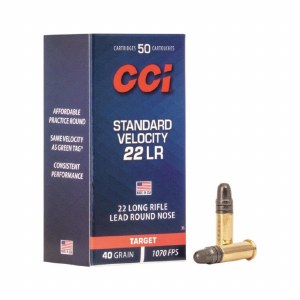 CCI Standard Velocity 22 LR Target 40gr Lead Round Nose 1070fps 50ct
