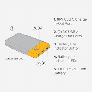 Additional picture of Biolite Charge 40PD 10,000mAh Portable Battery Pack