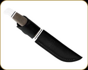Additional picture of Buck Knife Woodsman Pro Green Canvass micarta Handle w/Leather Sheath 13109