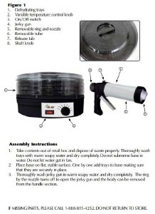 Chard Dehydrator 4 Tray w/Jerky Gun
