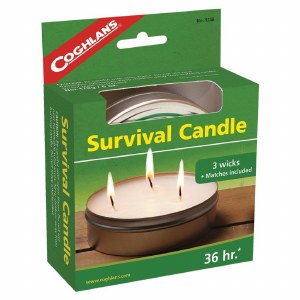 Coghlans Survival Candle 3 Wick Matches Included 36hr Burn Time