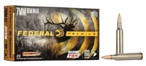 Federal Premium 7mm Rem Mag 160gr Barnes TSX