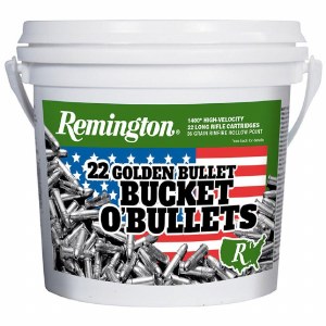 Remington 22LR Golden Bullet 36gr. Hollow Point Bucket O'Bullets 1400rns
