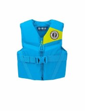 Mustang Youth Foam Vest 55-88Lbs Azure Blue