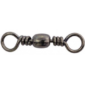 Angler Tackle barrel Swivel sz.1/0 Black 4ct F129B-1/0