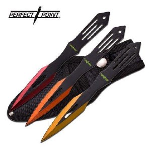 Perfect Point Throwing Knives Red Yellow Orange 3pk 598-3ROY