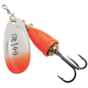 Blue Fox Classic Vibrax #2 Orange Chartreuse Candyback 3/16oz