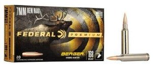Federal Premium 7mm Rem Mag 168gr Berger Hybrid Hunter