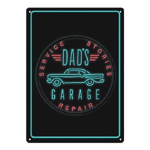 Rivers Edge Tin Sign 12" x 17" Dad's Garage