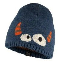 Buff Knitted Hat Bonky Eyes Denim Kids