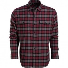 Vortex Menâ€™s Flannel Burgandy Timber Rush 2XL