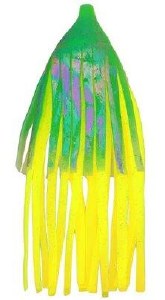 Gibbs Delta Giant Squid Skirt 7" 2pk Green Oil Slick Glow