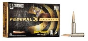 Federal Premium 6.5 Creedmoor 135gr Berger Hybrid Hunter 20rnd