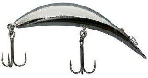 Yakima Flatfish T-50 Metallic Silver Treble