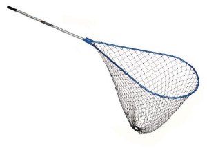 Beckman Landing Net 28x51" 4-7' HandleBlue/Silver