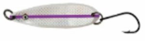 Amundson Fat Shiver Salmon Trolling Spoons 6" Purple Striper Glow/UV