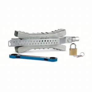 Camco Eazlift - 10" Premium Metal Wheel Stop w/Wrech and Lock