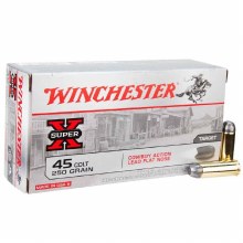 Winchester 45 Colt 250gr Cowboy Action Lead Flat Nose Target 50ct