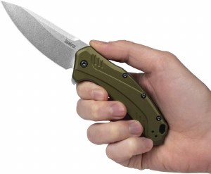 Additional picture of Kershaw Link Folder Olive Stonewashed