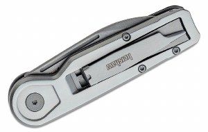 Additional picture of Kershaw Platform Folder Back Silver w/File/Pick