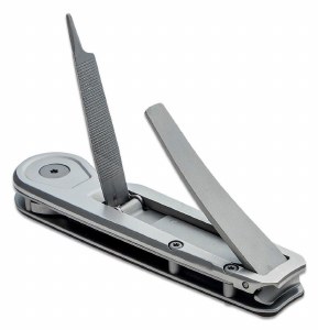 Additional picture of Kershaw Platform Folder Back Silver w/File/Pick