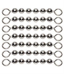Angler NS-02B-25 Bead Chain Swivel 6 Bead 35lb  25pk