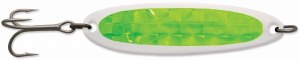 Luhr Jensen Krocodile 3/4oz Chrome Flourescent Green Prism-Lite