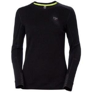 Helly Hansen Womens Lifa Merino Crewneck 75209 Black Extra Small