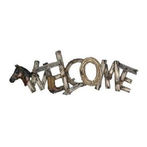 Rivers Edge Welcome Sign Western