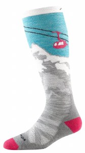 Additional picture of Darn Tough Snow 1827 Yeti Aqua Small