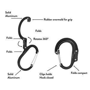 HeroClip Large Black Silver 100lb Rated