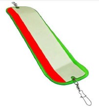Gibbs Delta Highliner Flasher 11" UV Green/Glow/Red Sripe