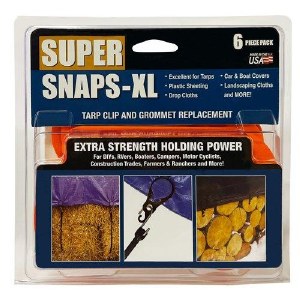 AccuSharp Super Snaps XL Tarp Clip and Gromet Replacement 6pk Orangr
