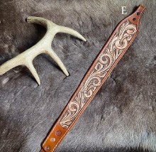 Additional picture of Fifty Fourth North Supply Tooled Rifle Sling Moosed Lined/Buffalo