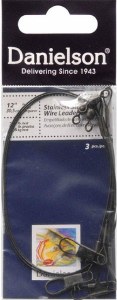 Danielson Ball Bearing Wire Leader 30lb 12" 3pk