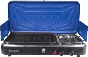 Stansport Propane Stove and Grill Combo w/Piezo Igniter