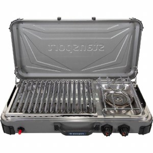 Stansport Boulder Series Propane Stove and Grill Combo w/Piezo Igniter