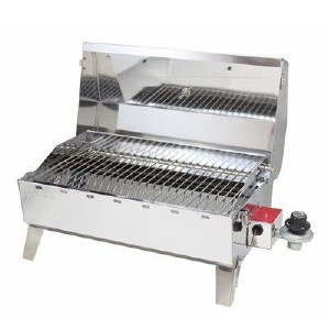Camco Kuuma Stow-N-Go 160 Stainless Gas Grill w/Thermometer, Igniter